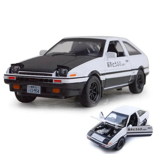 1:28 Toyota AE86 diecast pull back car with working lights!