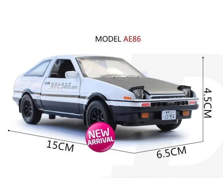 1:28 Toyota AE86 diecast pull back car with working lights!