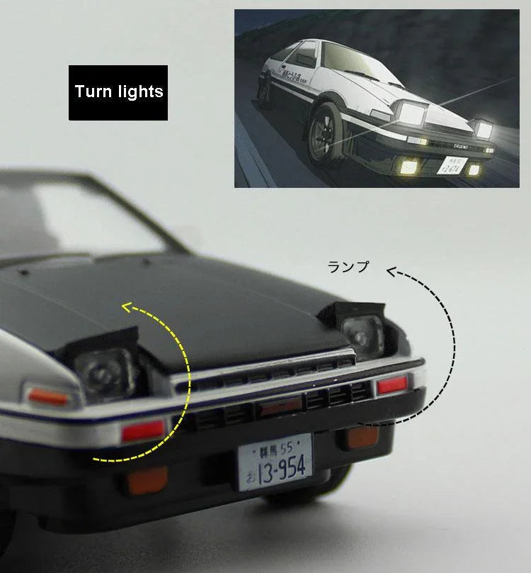 1:28 Toyota AE86 diecast pull back car with working lights!