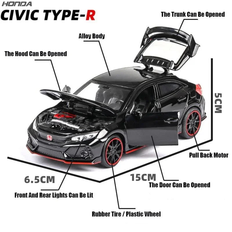 1:32 HONDA CIVIC TYPE-R die-cast model car - 7 versions!