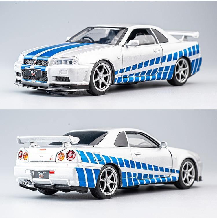 1:32 Nissan Skyline R34 GTR alloy model car