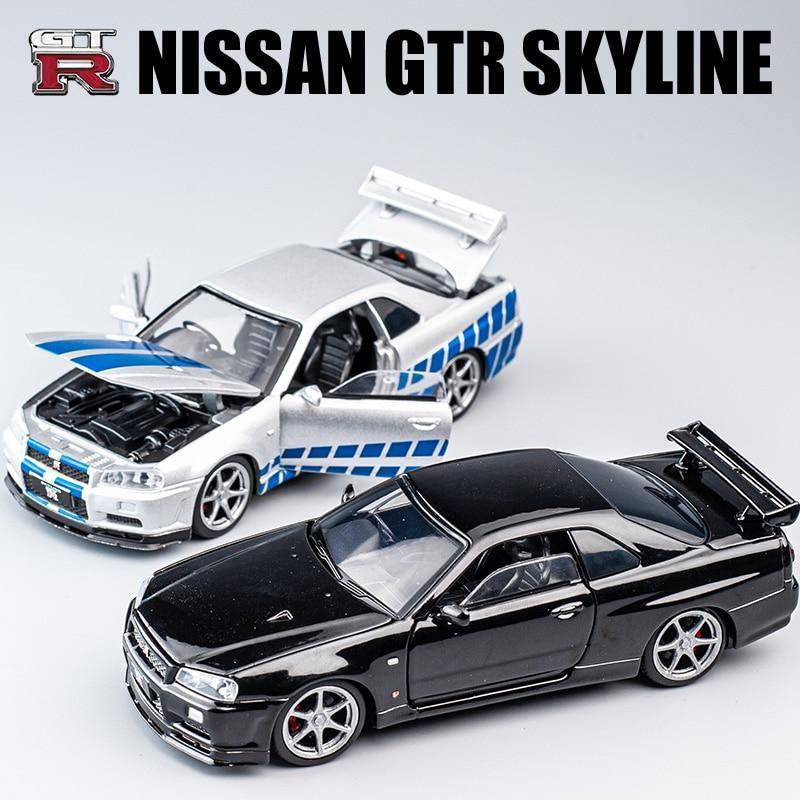1:32 Nissan Skyline R34 GTR alloy model car