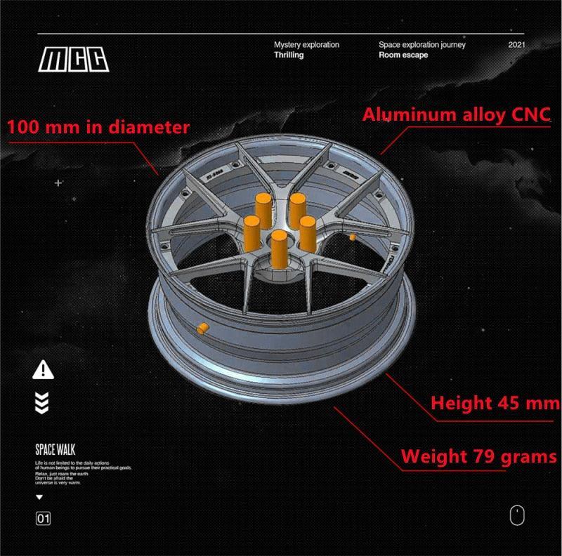 1:5 JDM mini alloy wheel model