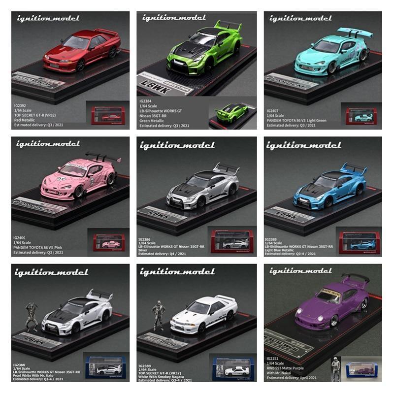 1:64 Ignition Model - 30 styles! Skyline, Supra, GTR, NSX, RX7, RWB, LBWK etc