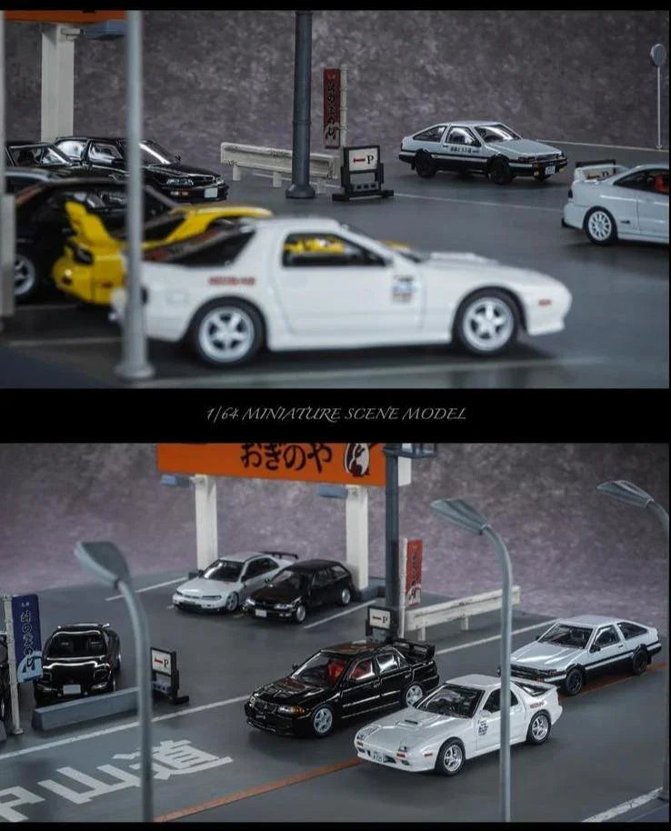 1:64 Japanese street car park scene
