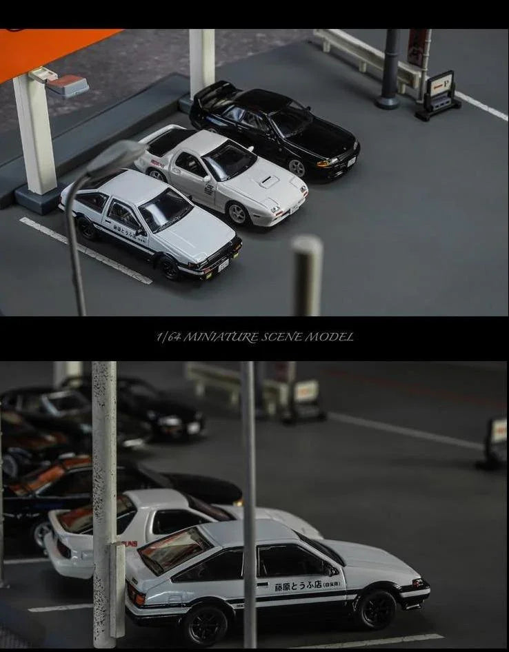 1:64 Japanese street car park scene