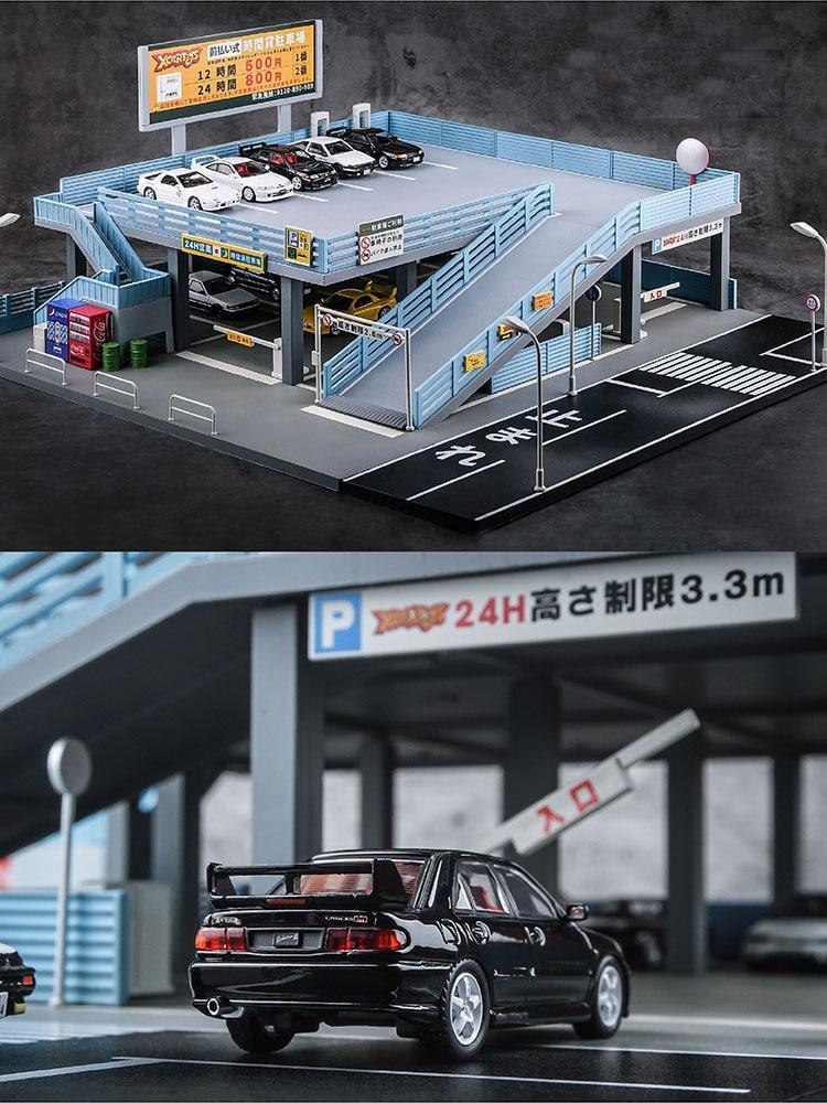 1:64 Japanese style double deck parking lot, the ultimate model car display!