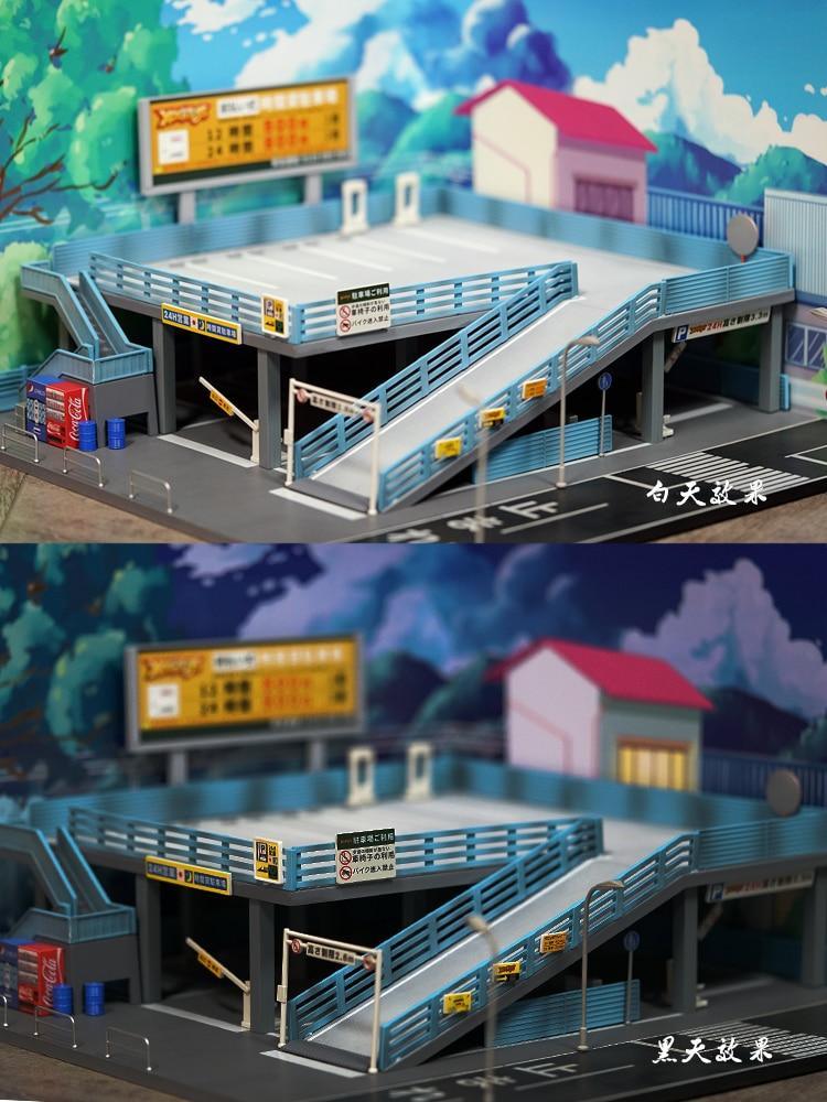 1:64 Japanese style double deck parking lot, the ultimate model car display!
