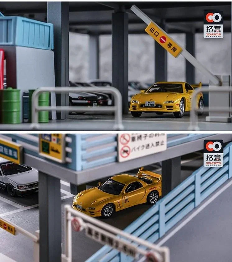 1:64 Japanese style double deck parking lot, the ultimate model car display!