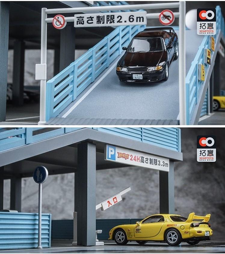1:64 Japanese style double deck parking lot, the ultimate model car display!