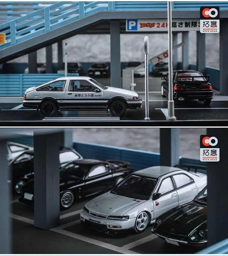 1:64 Japanese style double deck parking lot, the ultimate model car display!