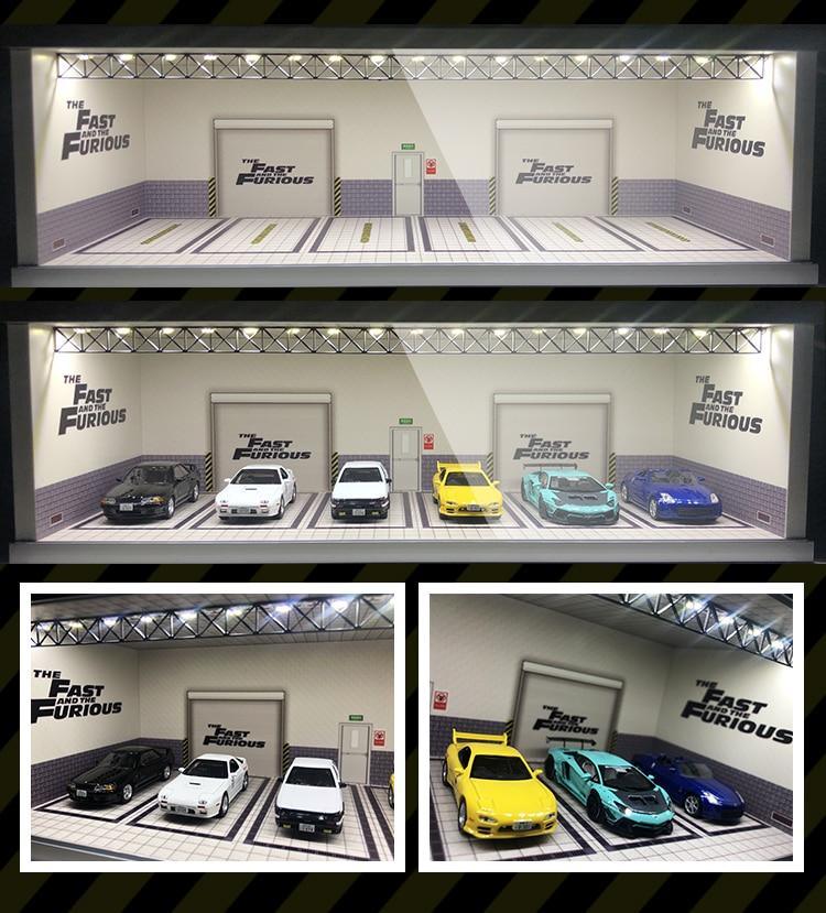 1:64 JDM Display Cabinets - Bright LED Light with USB plug