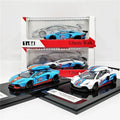 1:64 LB Liberty Walk Lamborghini Aventador GULF Martini with Roof Boxes Diecast Model Car
