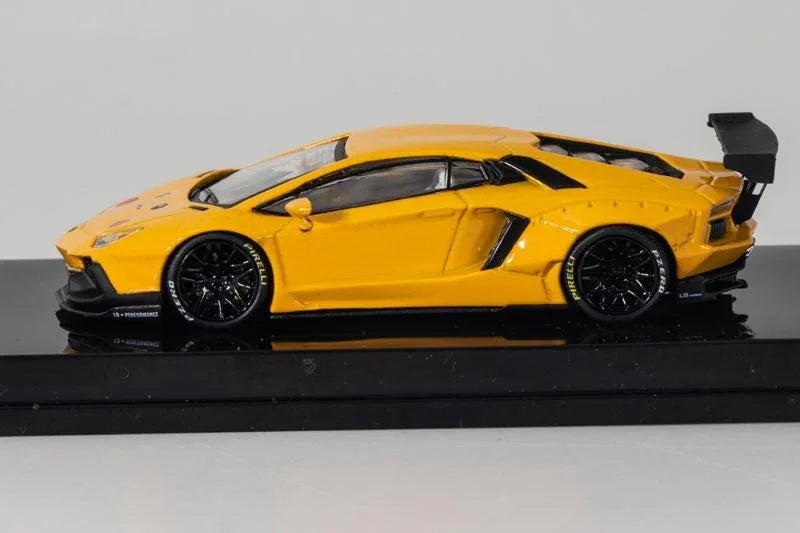 1:64 Liberty Walk Lamborghini Aventador LB700 Pikachu Yellow Diecast Model Car