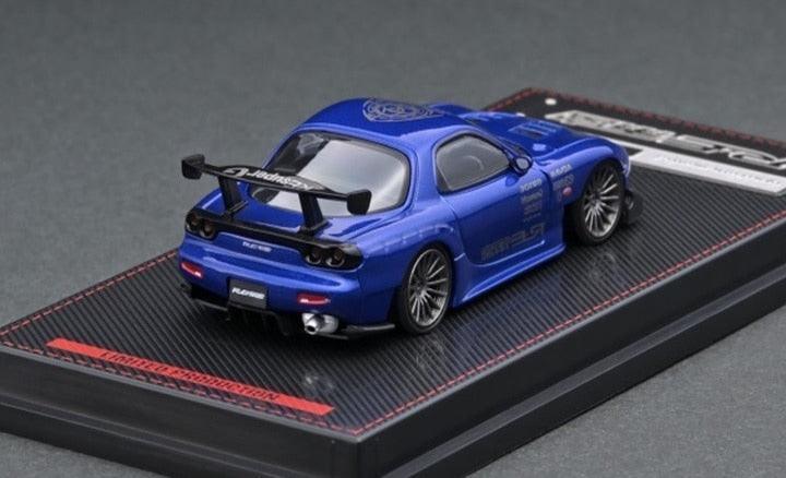 1:64 Mazda RX-7 (FD3S) RE Amemiya  metallic blue model car