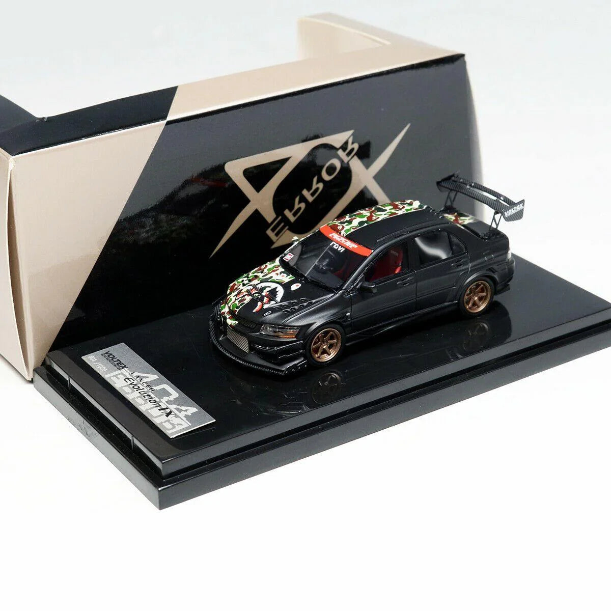 1:64 Mitsubishi Lancer Evo VII - Voltex, black and BAPE camo
