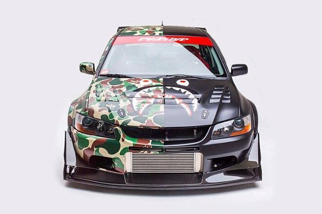 1:64 Mitsubishi Lancer Evo VII - Voltex, black and BAPE camo