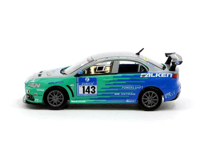 1:64 Mitsubishi Lancer Evo X Nurburgring 24H #143 Diecast Model Car
