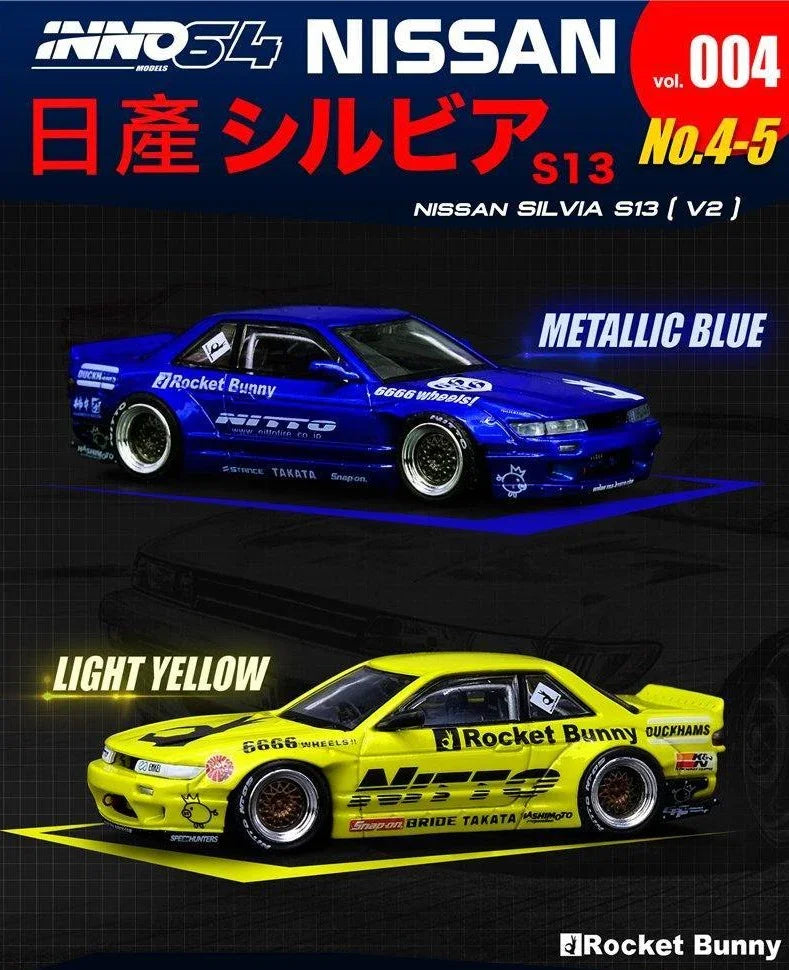 1:64 Nissan Silvia S13 Pandem / Rocket Bunny V2 scale model