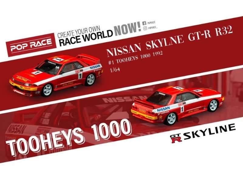 1:64 Nissan Skyline GT-R R32 #1 Tooheys 1000 1992 Diecast Model Car