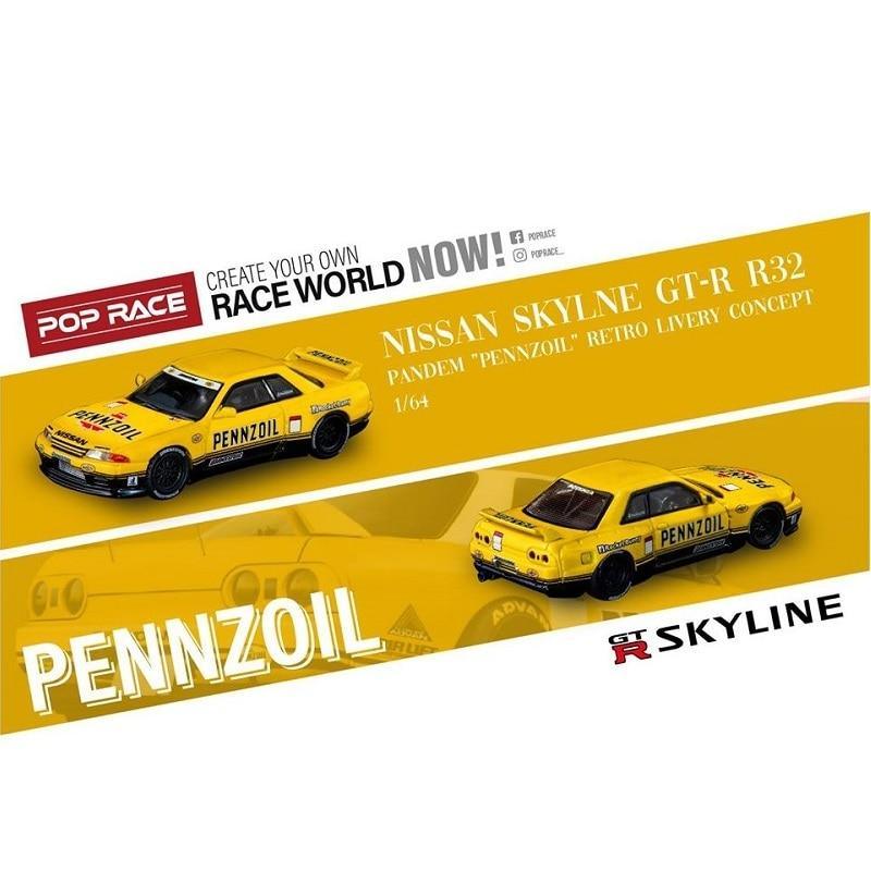 1:64 Nissan Skyline GT-R R32 Pandem Pennzoil livery diecast model car