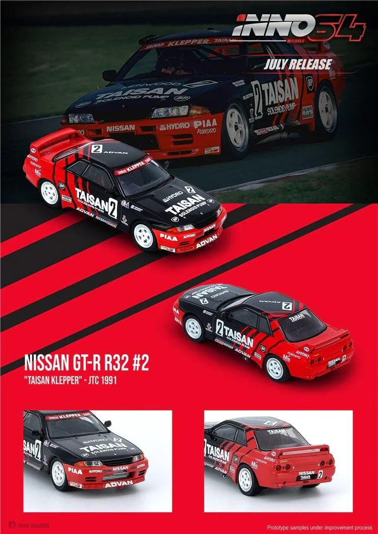 1:64 Nissan Skyline GTR R32 #2 TAISAN JTCC 1991 model car