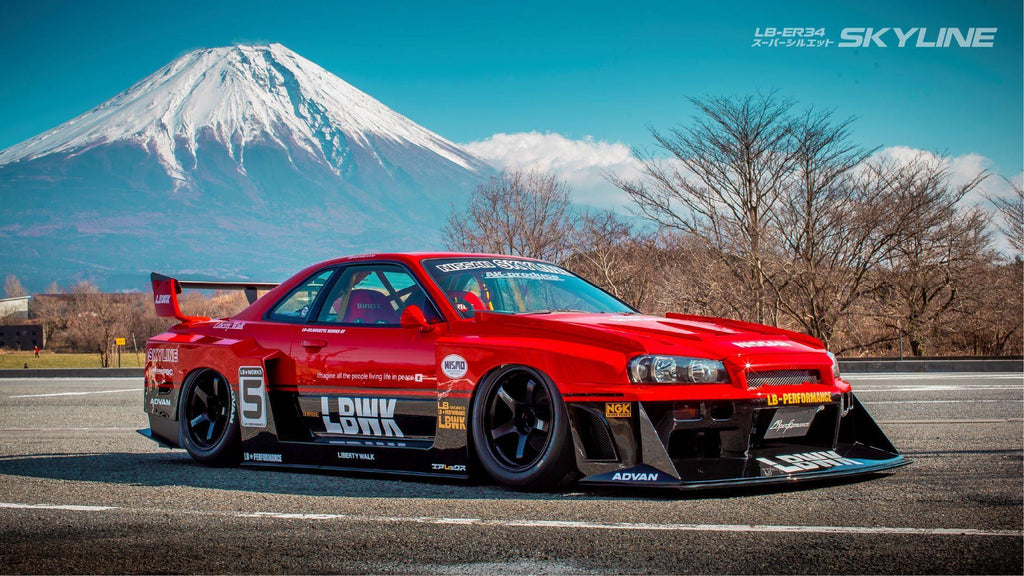 1:64 Nissan Skyline Liberty Walk ER34 resin model car