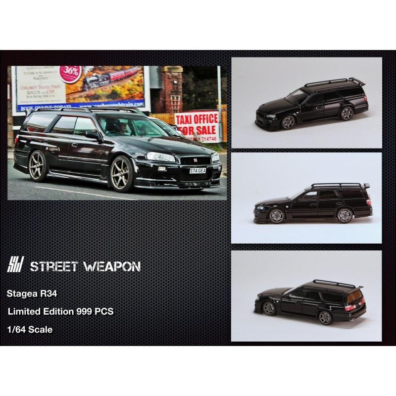 1:64 Nissan Stagea R34 facelift scale model