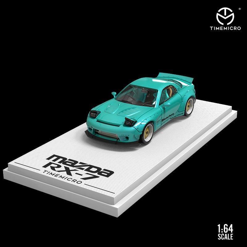 1:64 Pandem / Rocket Bunny Mazda RX-7  / LBWK Toyota Supra model car - Tiffany Blue