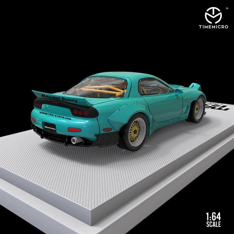 1:64 Pandem / Rocket Bunny Mazda RX-7  / LBWK Toyota Supra model car - Tiffany Blue