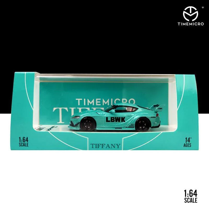 1:64 Pandem / Rocket Bunny Mazda RX-7  / LBWK Toyota Supra model car - Tiffany Blue