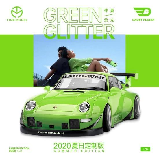 1:64 Porsche RWB 993 Green 2020  Edition DieCast Model Car