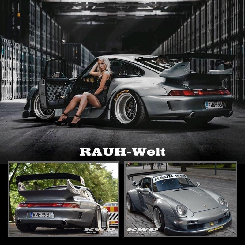 1:64 Rauh-Welt Begriff RWB 993 Gray DieCast Model Car