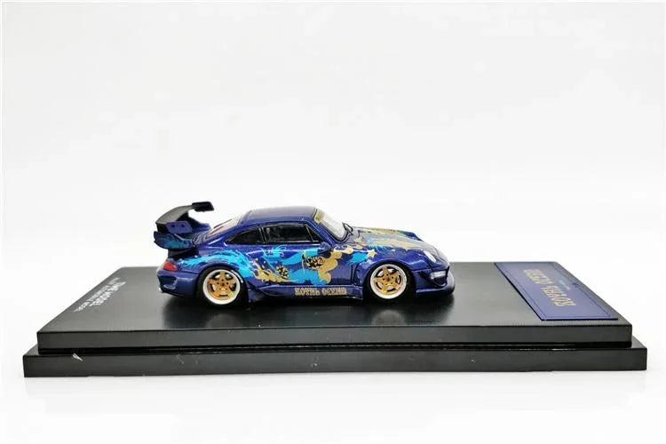 1:64 RAUH-Welt Begriff RWB 993 Royal Ocean Blue Diecast Model Car