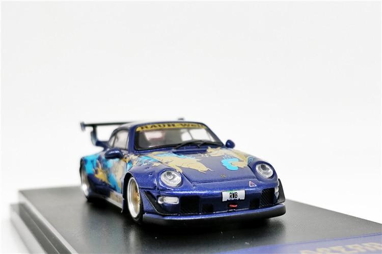 1:64 RAUH-Welt Begriff RWB 993 Royal Ocean Blue Diecast Model Car