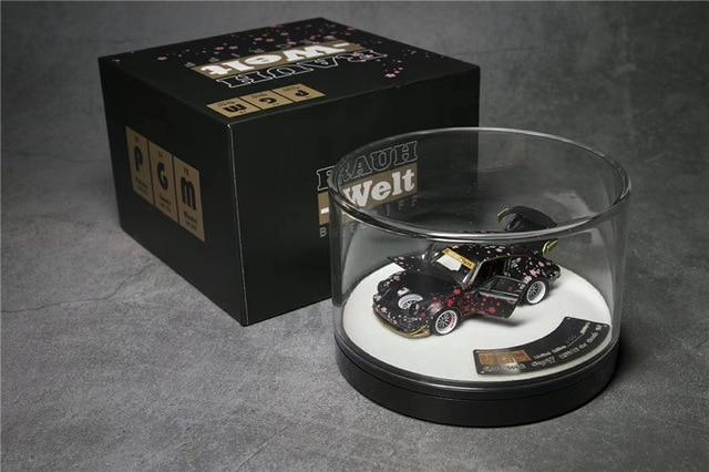 1:64 RWB Porsche 911 RAUH-Welt 964 Sakura Black Diecast Model Car