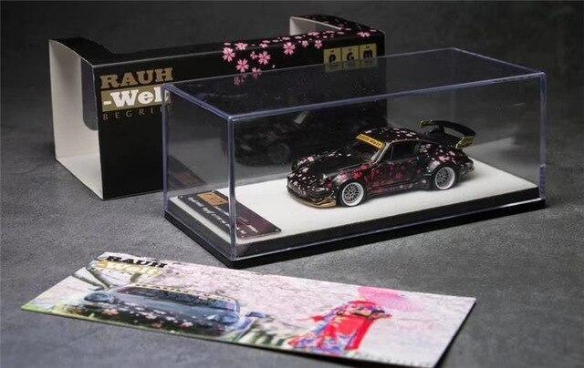 1:64 RWB Porsche 911 RAUH-Welt 964 Sakura Black Diecast Model Car