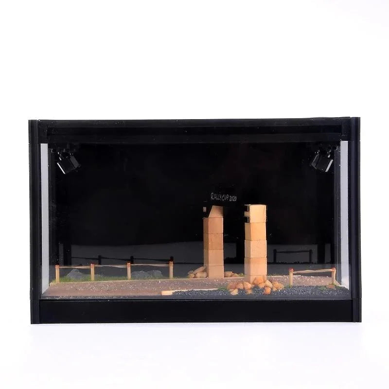 1:64 Scale Model Car Display Cabinet, Rally / Circuit / Carport,  USB lighting