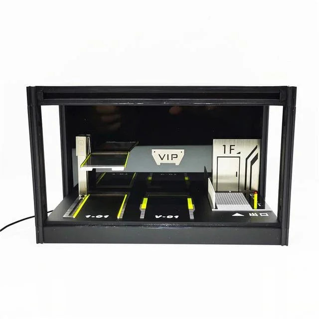 1:64 Scale Model Car Display Cabinet, Rally / Circuit / Carport,  USB lighting