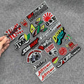 21 piece JDM reflective sticker sheet - 30cm x 25cm