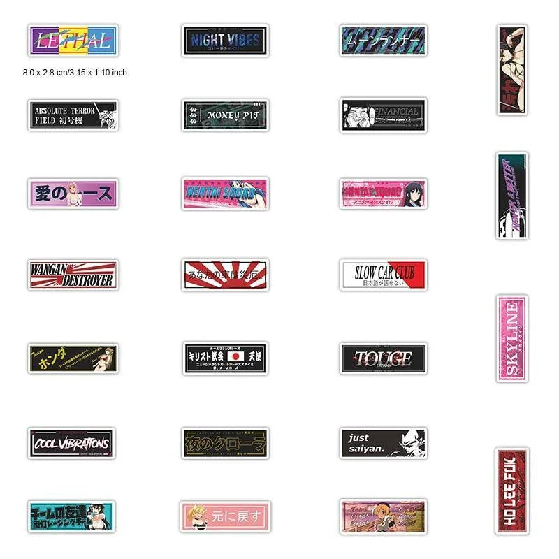 50 Piece JDM Sticker Pack