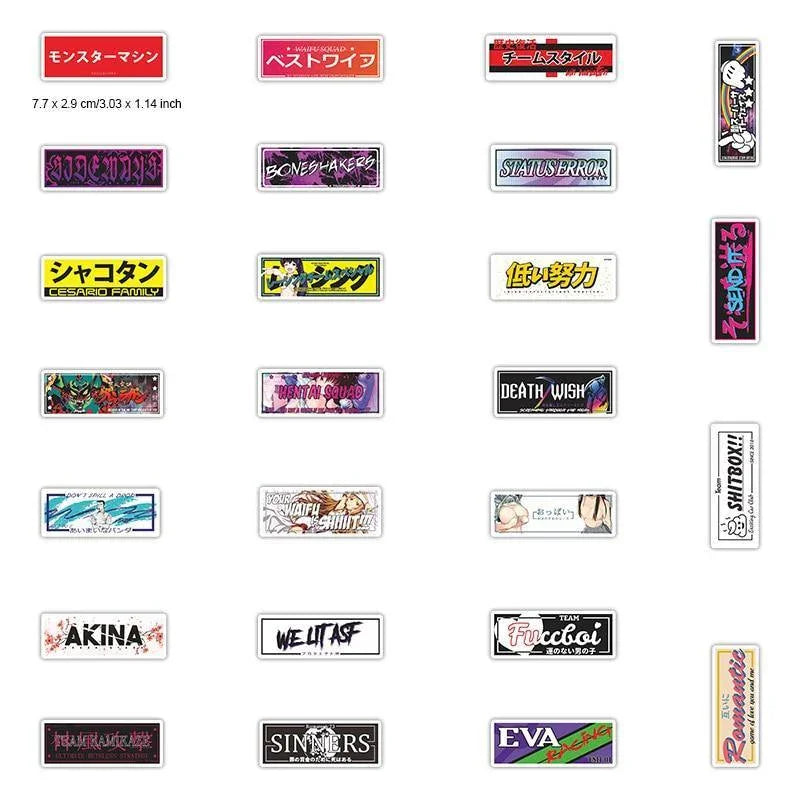 50 Piece JDM Sticker Pack