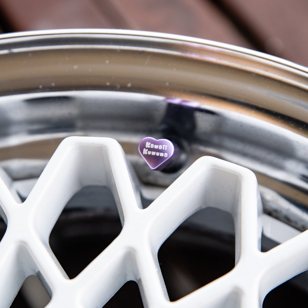 Heart Shaped Valve Stem Caps