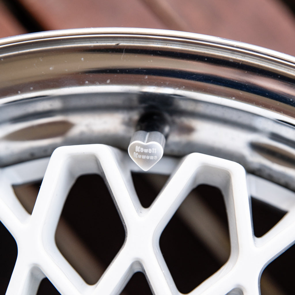 Heart Shaped Valve Stem Caps