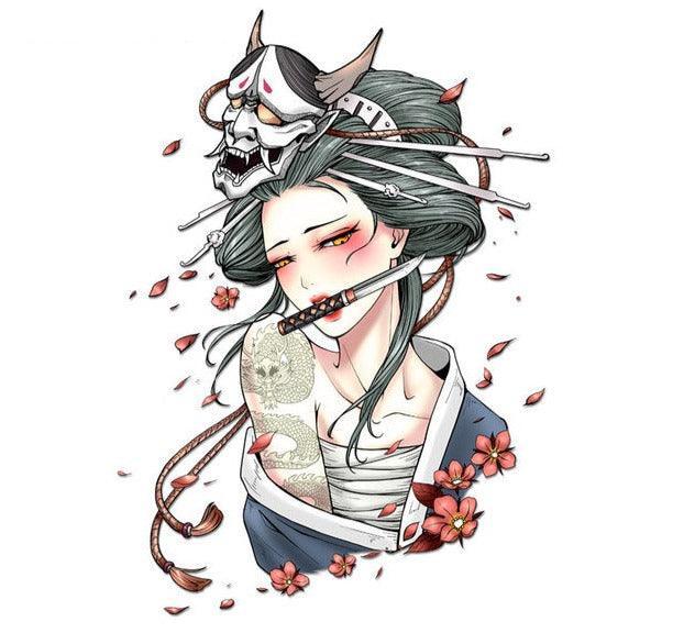 JDM Japanese Geisha Car Stickers