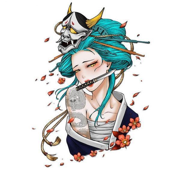 JDM Japanese Geisha Car Stickers