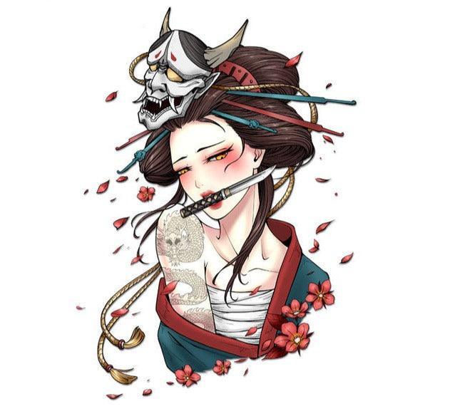 JDM Japanese Geisha Car Stickers