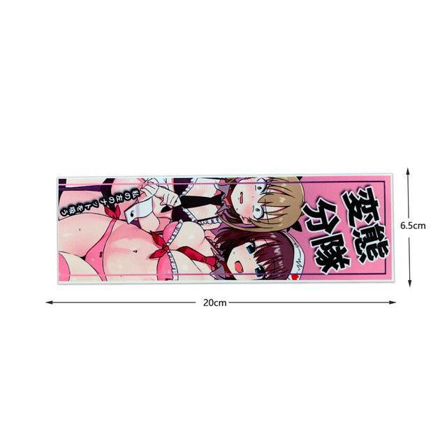 Reflective JDM anime girl sticker - 20cm long