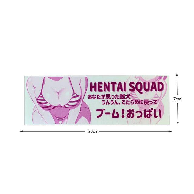 Reflective JDM anime girl sticker - 20cm long