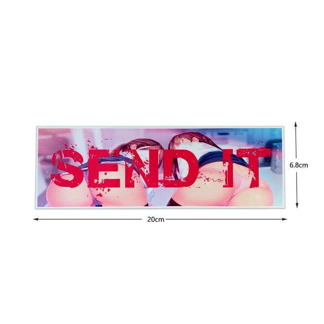 Reflective JDM anime girl sticker - 20cm long